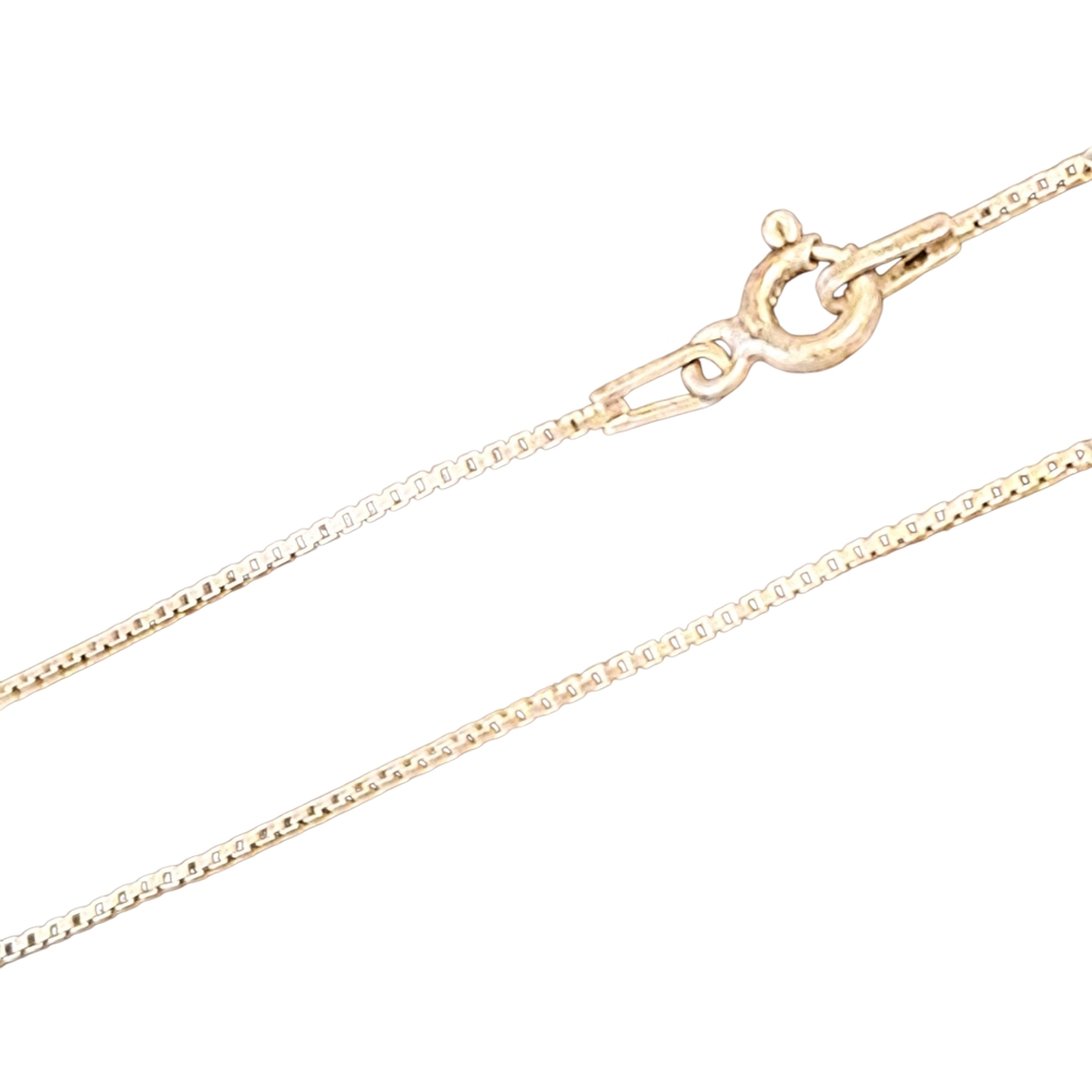 1mm Italian Sterling Silver Box Chain 18" Length!